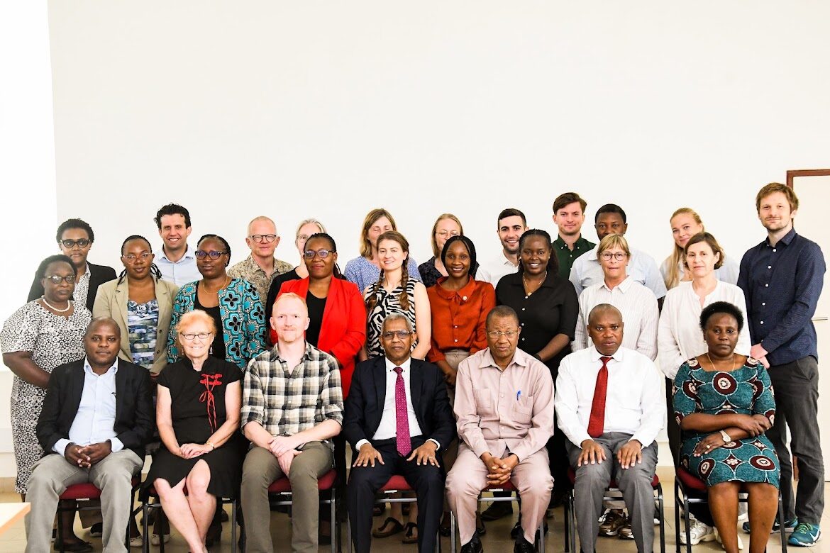 NIMR Director General with Tanzanian and international collaborators during a BRIGHTSAM project meeting